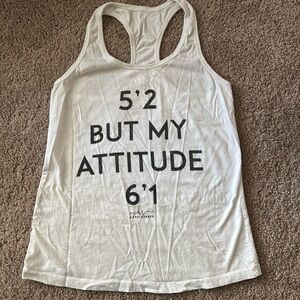 White Graphic Tank Top